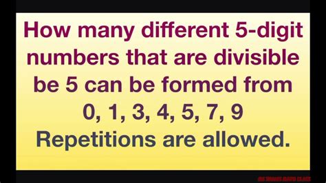 how many 5 digit numbers can be formed using 0-9|Five digit numbers divisible by 9 are to be formed by .